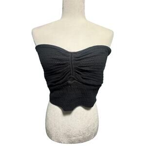 American Eagle Womens XL Tube Top Cropped Crochet Vacation Festival Feminine